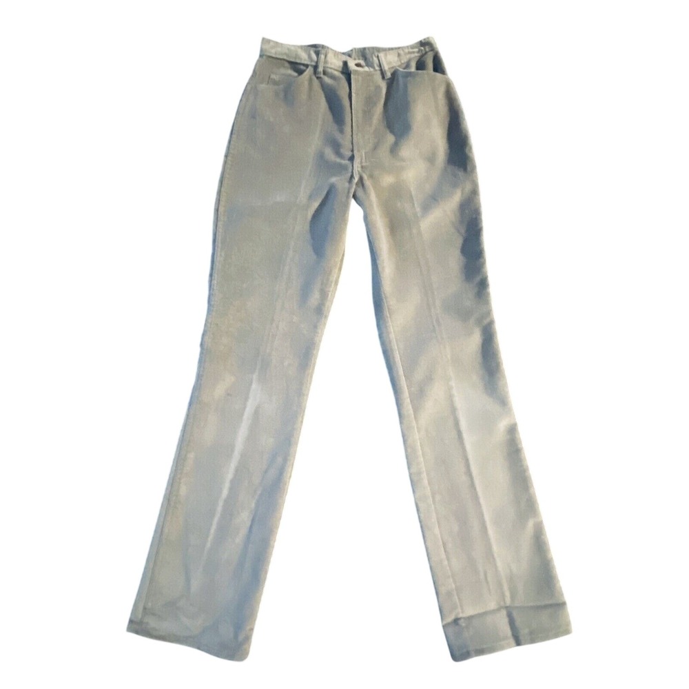 Vintage Funny Girl Gray Velvet Straight Leg Jeans Womens Size 15/16